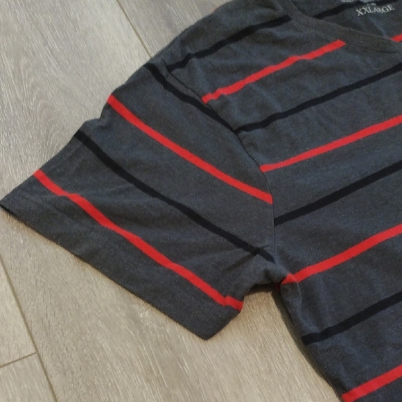 Carbon Black and Red Striped Tee - Picture 5 of 11
